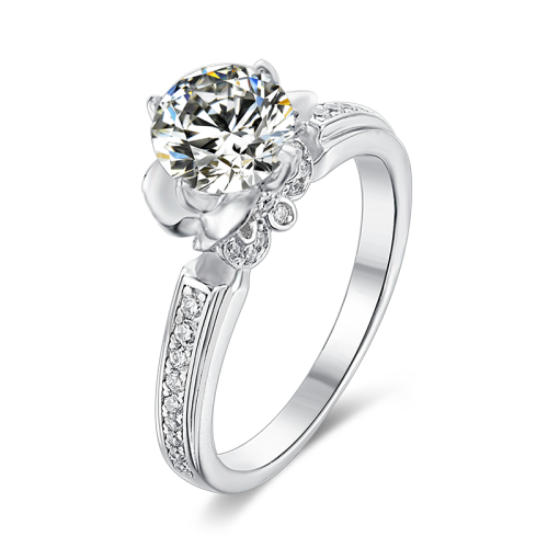 925 Trendy Pure Silver Ring Jewelry With  Created Diamond Ring With Good Quality For Women